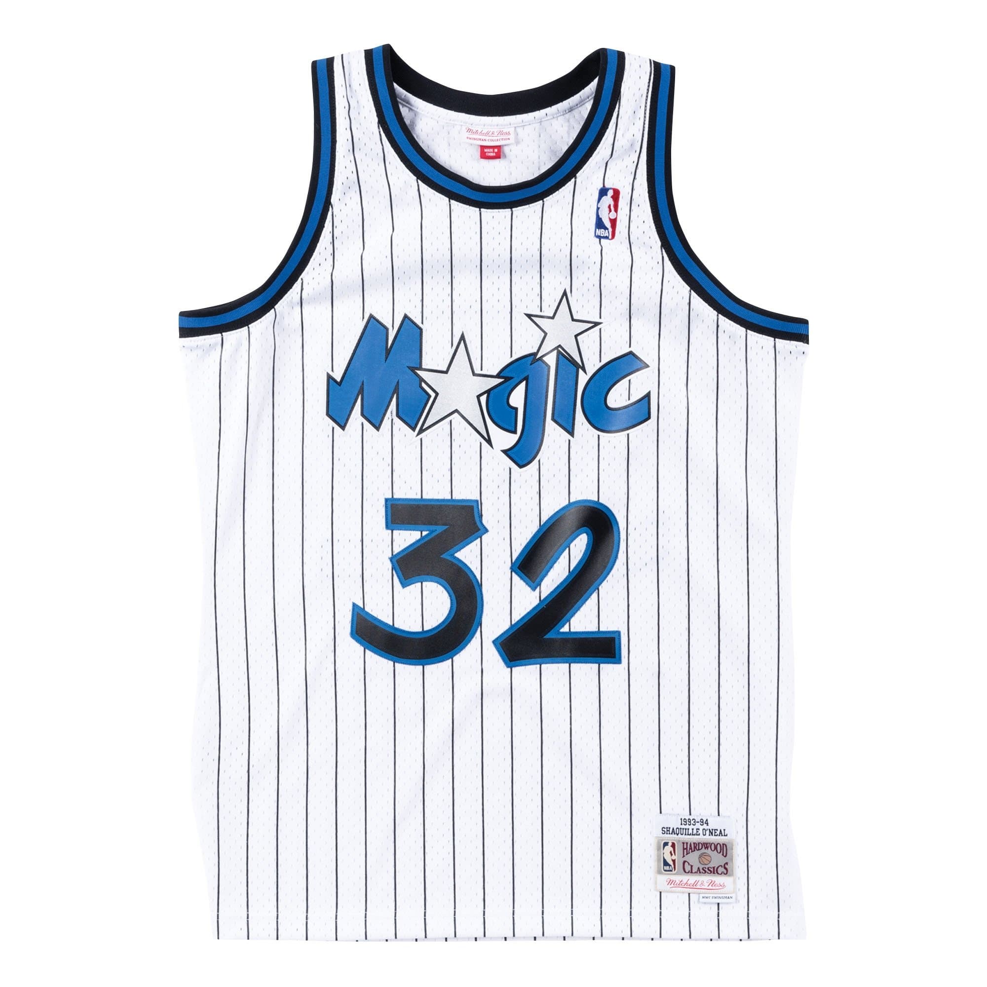 Shaq O'Neal #32 Orlando Magic 1993-94 Mitchell & Ness Swingman NBA Jersey White — view 1