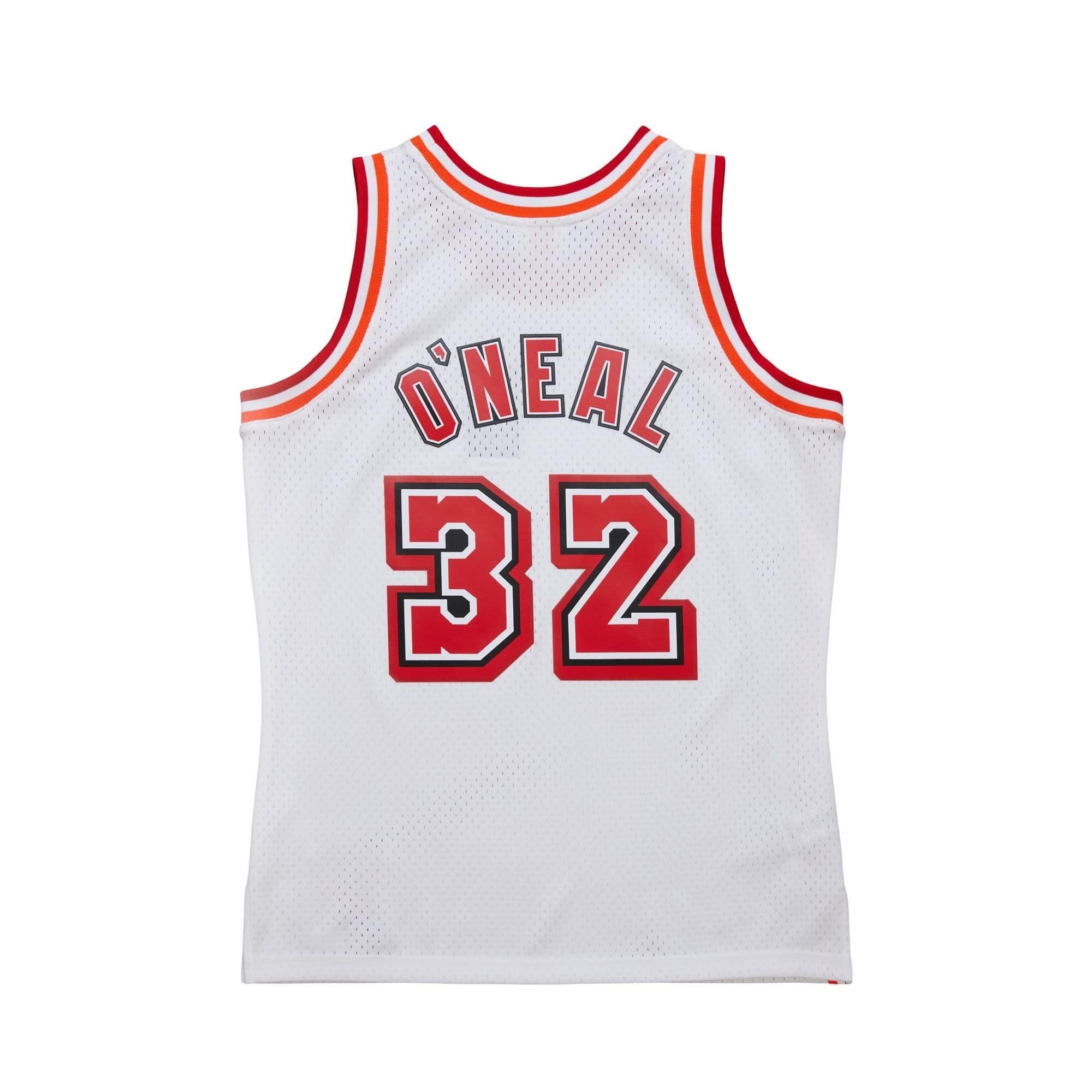 Shaquille O'Neal #32 Miami Heat 2007-08 Mitchell & Ness Swingman NBA Jersey White thumbnail 2