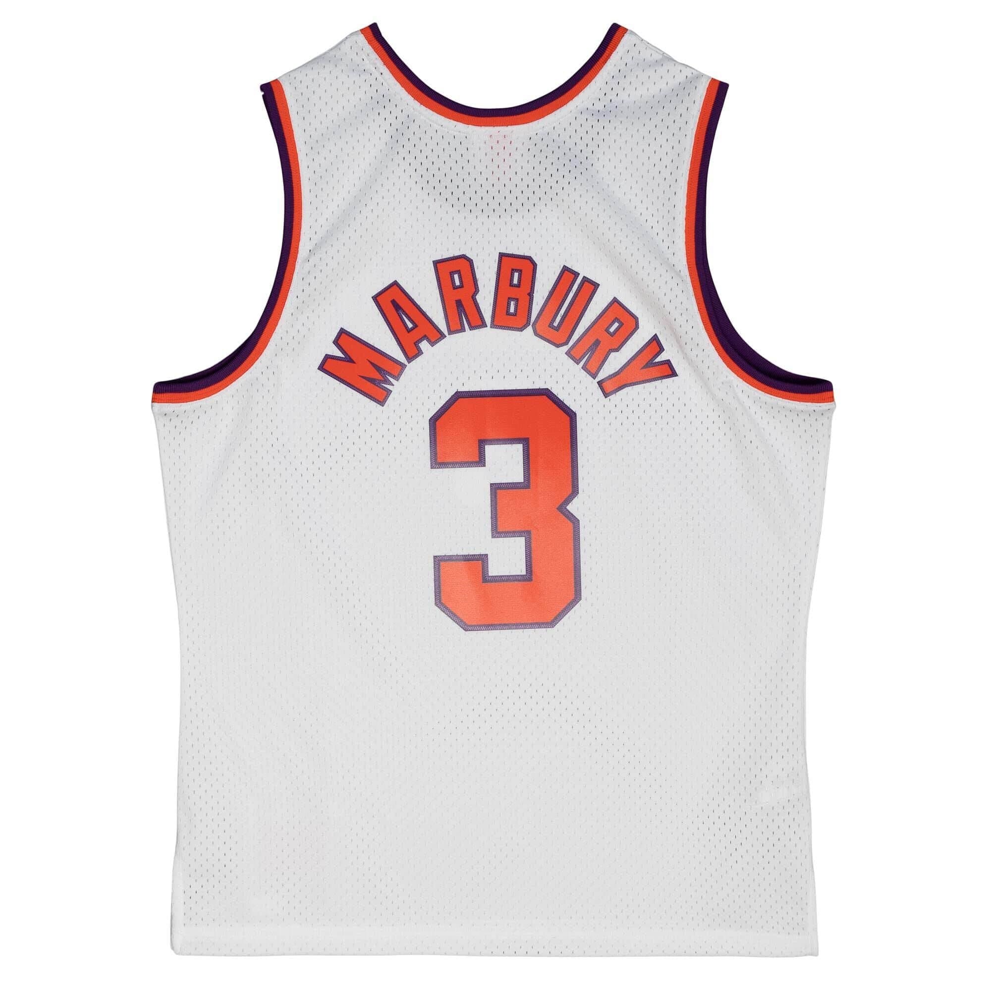 Stephon Marbury #3 Phoenix Suns 2002-03 Mitchell & Ness Swingman NBA Jersey White thumbnail 2