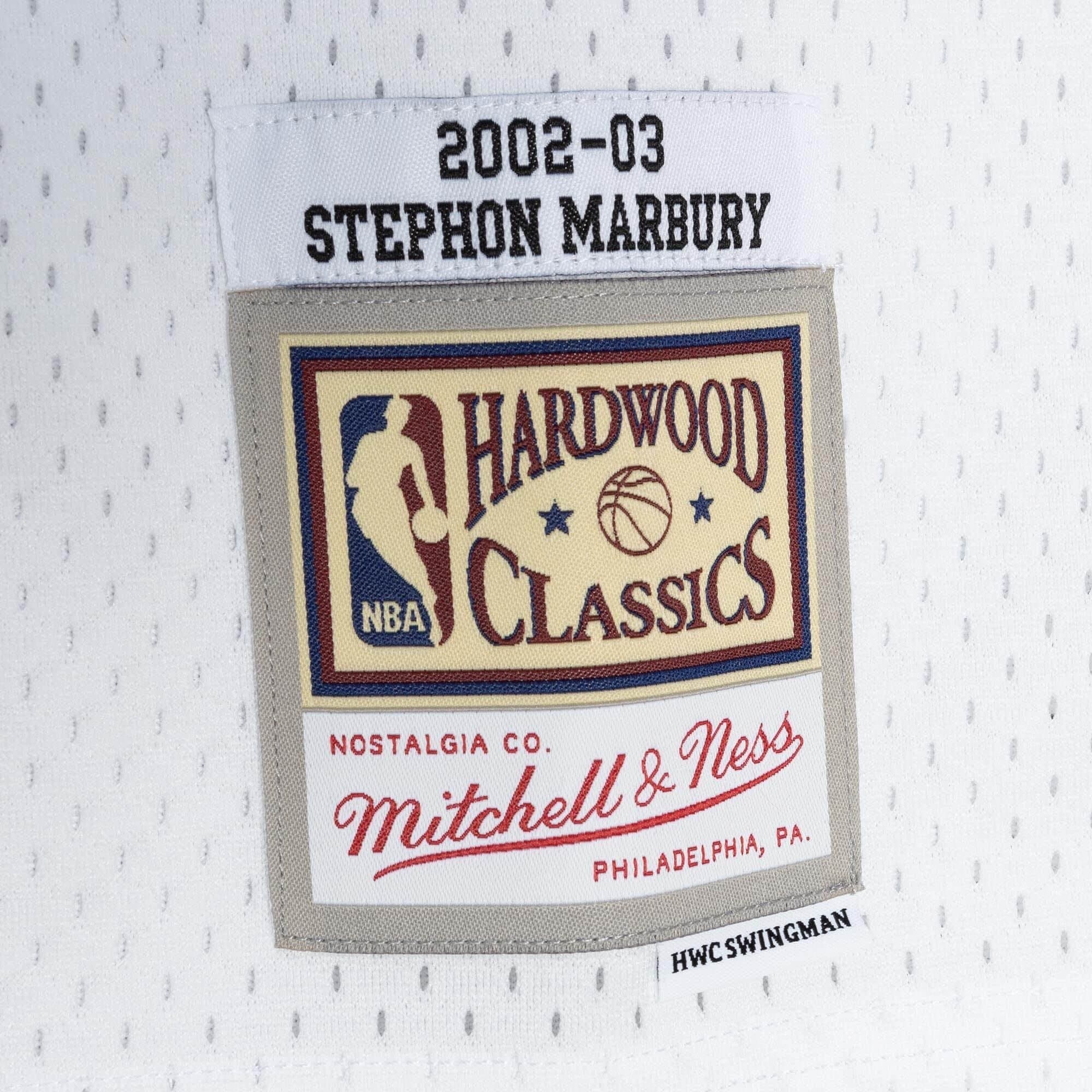 Stephon Marbury #3 Phoenix Suns 2002-03 Mitchell & Ness Swingman NBA Jersey White thumbnail 3