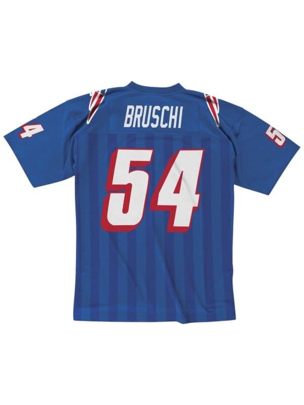 Tedy Bruschi #54 New England Patriots 1996 Legacy Throwback NFL Jersey Blue — view 1