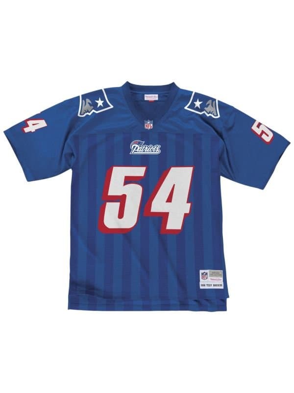Tedy Bruschi #54 New England Patriots 1996 Legacy Throwback NFL Jersey Blue thumbnail 2