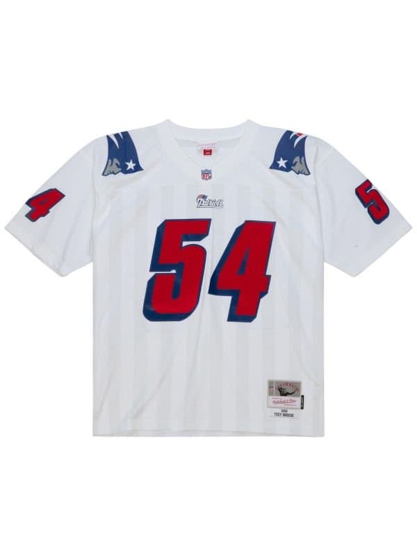 Tedy Bruschi #54 New England Patriots 1996 Legacy Throwback NFL Jersey Weiß thumbnail 2