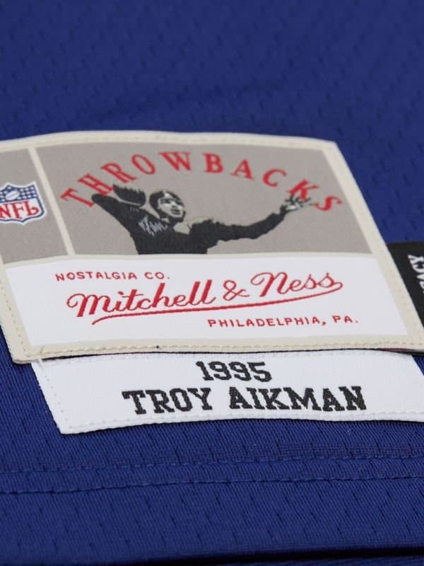 Troy Aikman #8 Dallas Cowboys 1995 Legacy Super Bowl XXX NFL Jersey Navy thumbnail 3