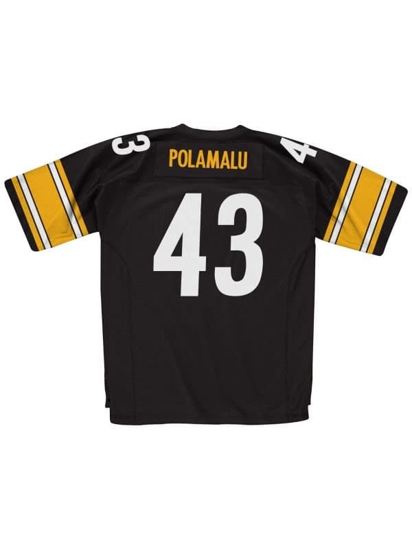 Troy Polamalu #43 Pittsburgh Steelers 2008 Legacy NFL Jersey Alternate Black — view 1