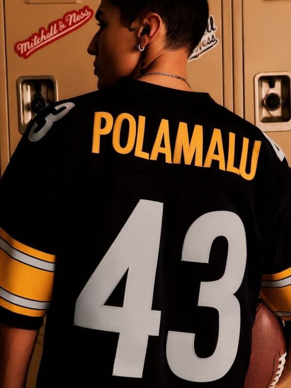 Troy Polamalu #43 Pittsburgh Steelers Legacy Throwback NFL Jersey Black thumbnail 3