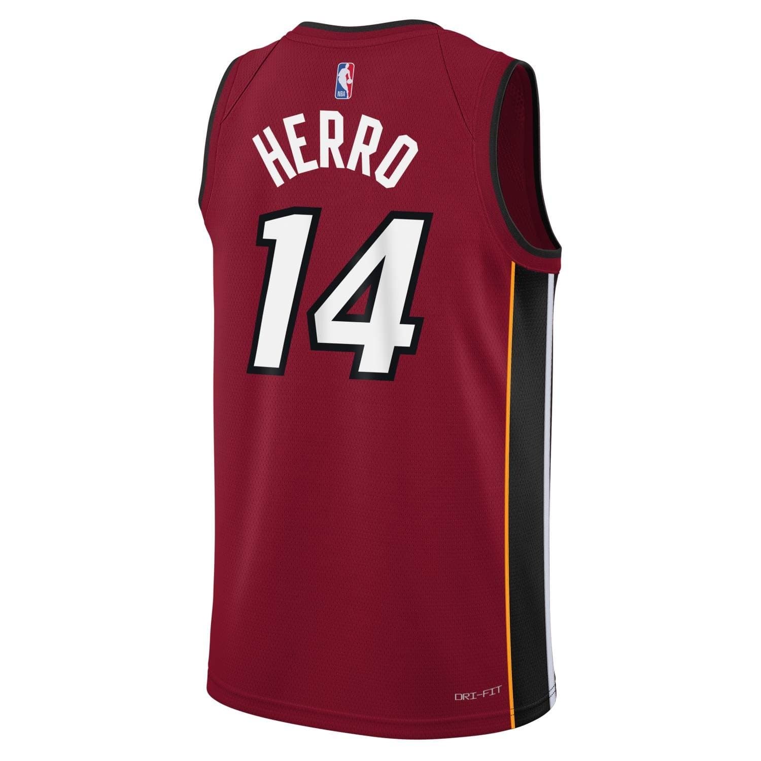 Tyler Herro #14 Miami Heat Jordan Swingman NBA Jersey Red (YOUTH) thumbnail 3