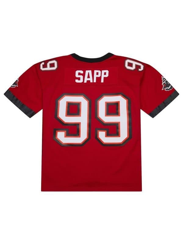 Warren Sapp #99 Tampa Bay Buccaneers 2002 Legacy Throwback NFL Jersey Red — view 1