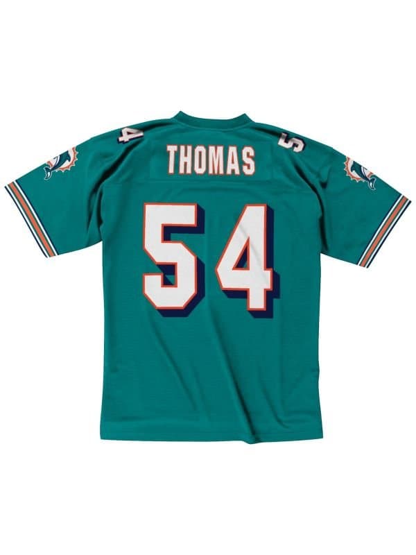 Zach Thomas #54 Miami Dolphins 2006 Legacy Throwback NFL Jersey Aqua — view 1