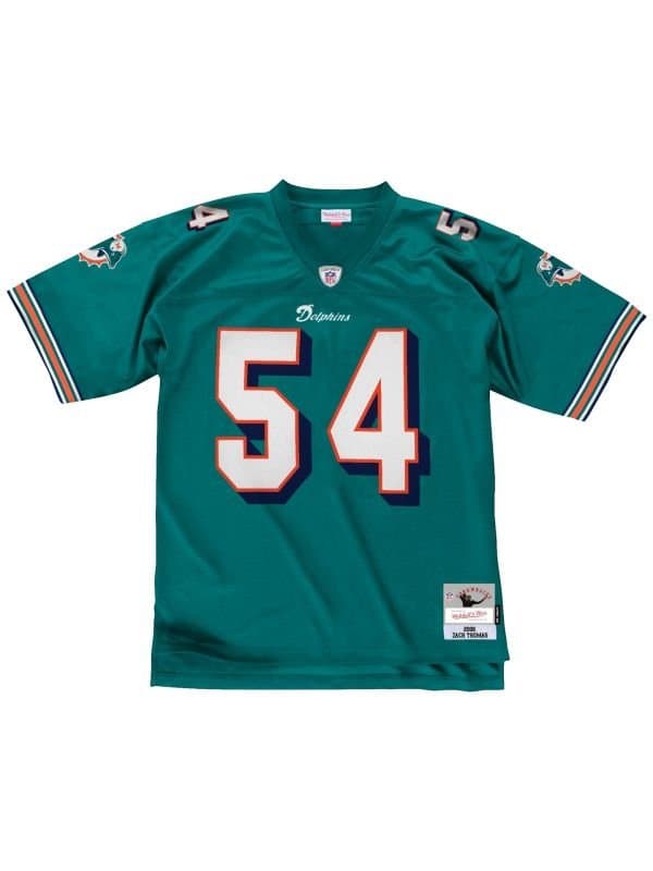 Zach Thomas #54 Miami Dolphins 2006 Legacy Throwback NFL Jersey Aqua thumbnail 2