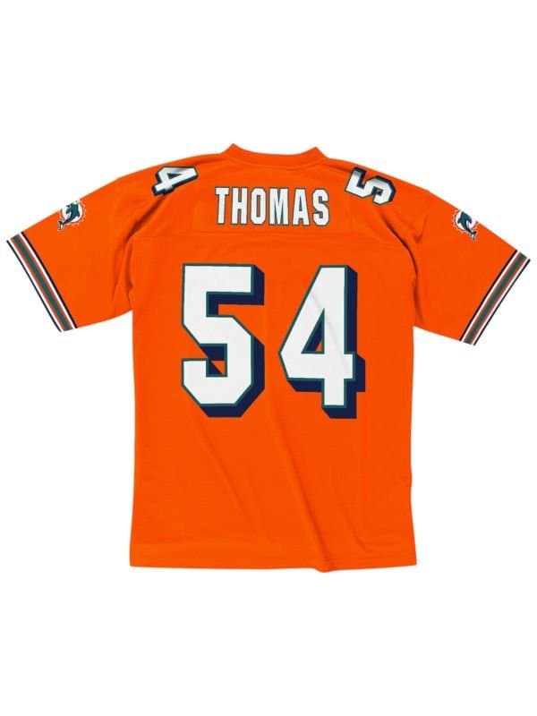 Zach Thomas #54 Miami Dolphins 2004 Legacy Throwback NFL Jersey Orange — view 1