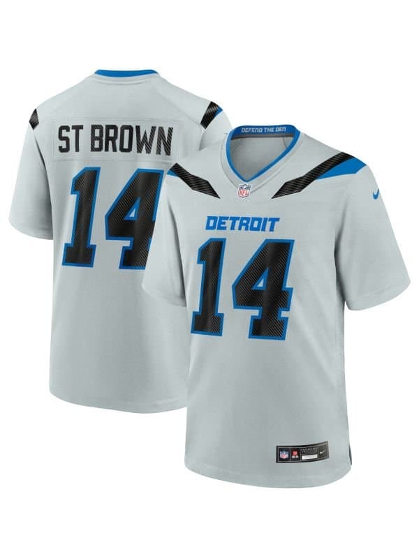 Amon-Ra St. Brown #14 Detroit Lions 2026 Rivalries Game NFL Jersey Gray