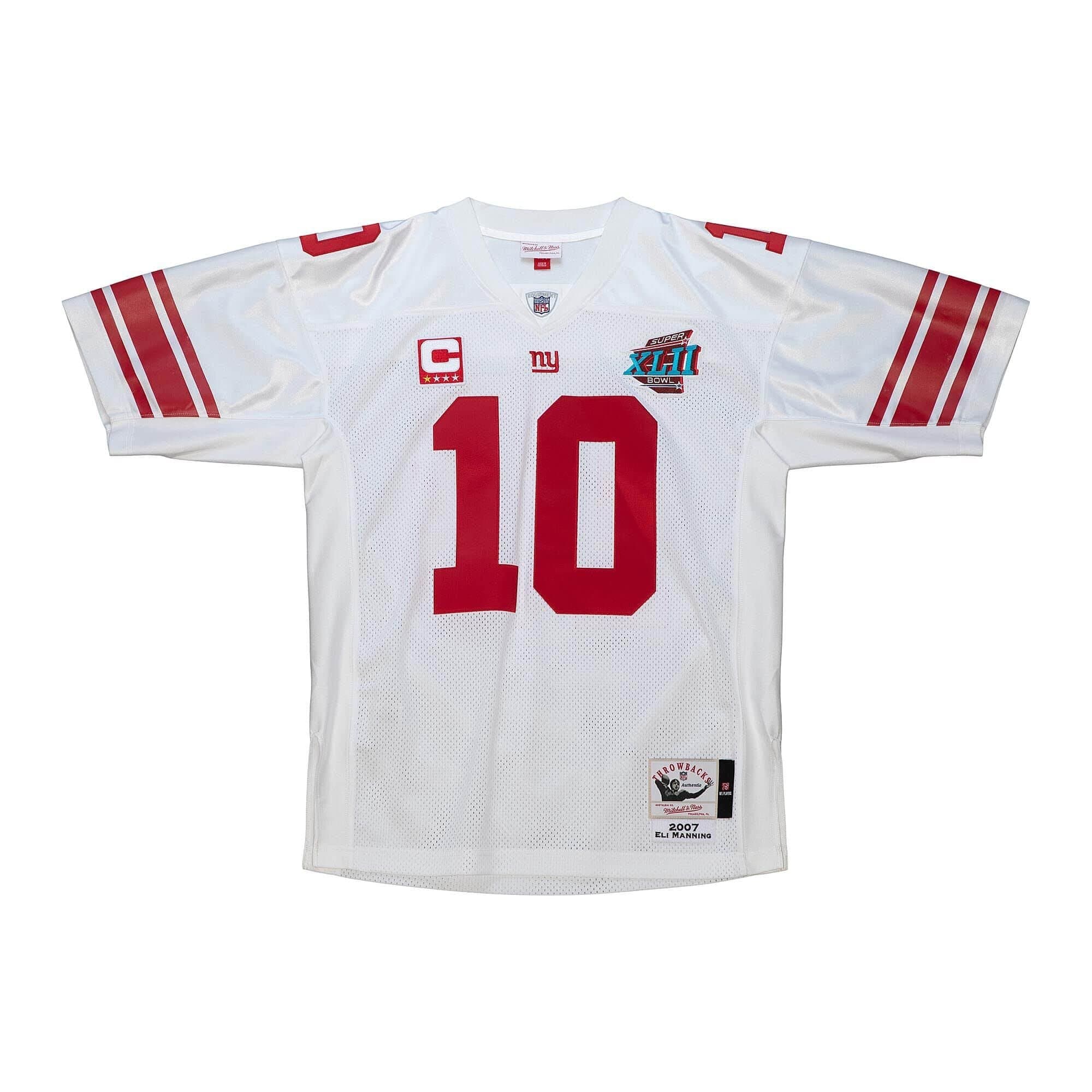 Eli Manning #10 New York Giants 2007 Mitchell & Ness Authentic NFL Jersey White
